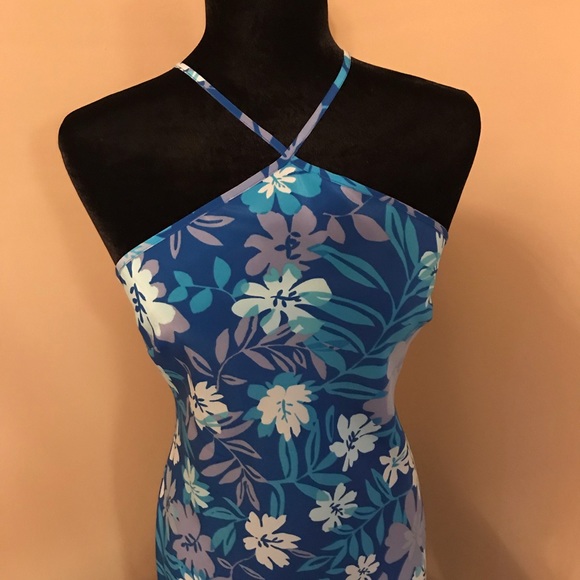 Express blue floral dress size 7/8 - Picture 2 of 7